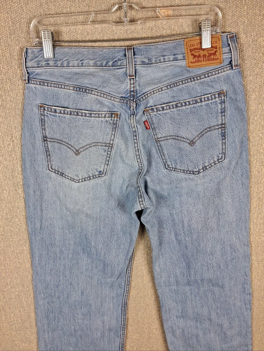 Levi's Low Pro Straight Leg Light Wash Mid Rise Denim Jeans Casual Blue Size 28